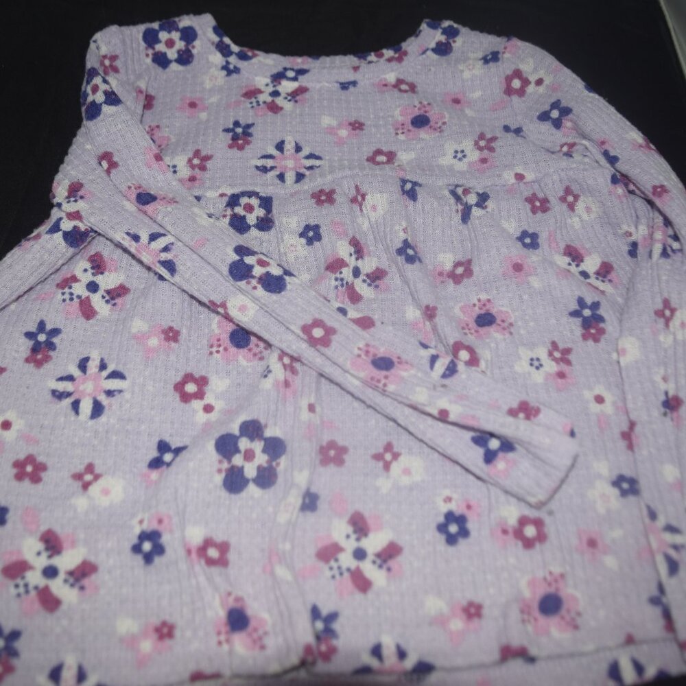 Purple Floral baby doll shirt 4T Falls Creek